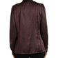 Dolce & Gabbana Brown Ascot Collar Long Sleeve Top Blouse