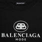 Balenciaga Black Cotton Logo Crew Neck Short Sleeves T-shirt