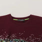 Dolce & Gabbana Bordeaux D&G Print Round Neck Cotton T-shirt