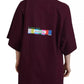 Dolce & Gabbana Bordeaux D&G Print Round Neck Cotton T-shirt