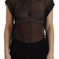 Dolce & Gabbana Black Mesh Transparent Blouse Pullover Top