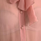 Dolce & Gabbana Pink Long Sleeves Ascot Collar Top Blouse