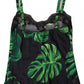 Dolce & Gabbana Black Philodendron Print Silk Camisole Underwear