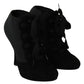 Dolce & Gabbana Black Suede Stretch Ankle Boots Booties Shoes