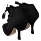 Dolce & Gabbana Black Suede Stretch Ankle Boots Booties Shoes