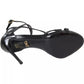 Dolce & Gabbana Black Bellucci Leather Heels Sandals Shoes