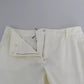 Dolce & Gabbana White Wide Leg Virgin Wool Pants