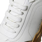 Dolce & Gabbana White Gold Low Top Leather Sneakers Daymaster Shoes