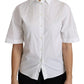 Dolce & Gabbana White Collared Short Sleeve Polo Shirt Top