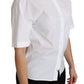 Dolce & Gabbana White Collared Short Sleeve Polo Shirt Top