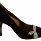 Dolce & Gabbana Black Velvet Ayers High Heels Pumps Shoes