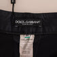 Dolce & Gabbana Black Cotton Cropped Capri Pants