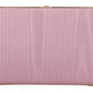 Dolce & Gabbana Pink Silk Gold Frame Clutch Evening Party Purse Bag