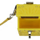 Dolce & Gabbana Yellow Plexiglass Crystals Box Padlock Women Clutch Bag