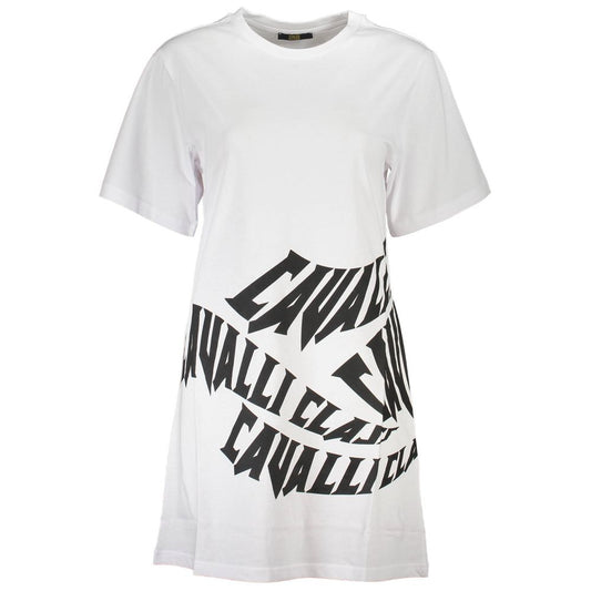 Cavalli Class White Cotton Women Dress