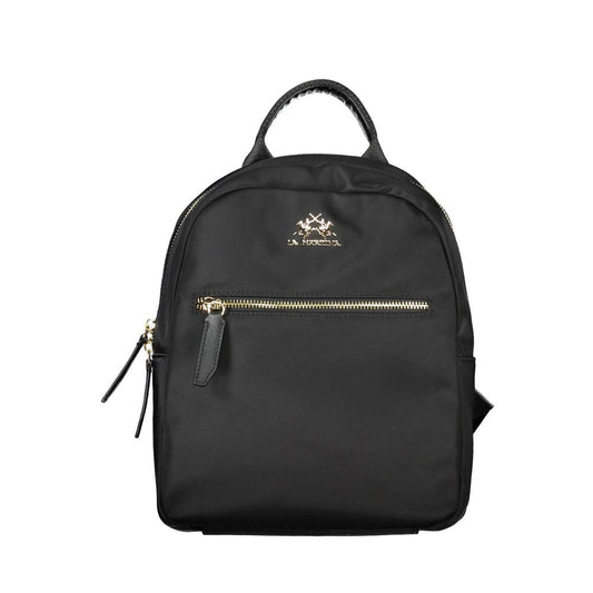 La Martina Black Nylon Women Backpack