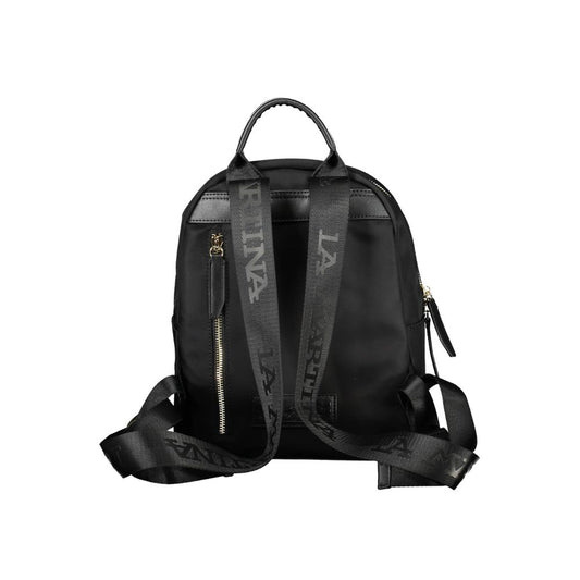 La Martina Black Nylon Women Backpack