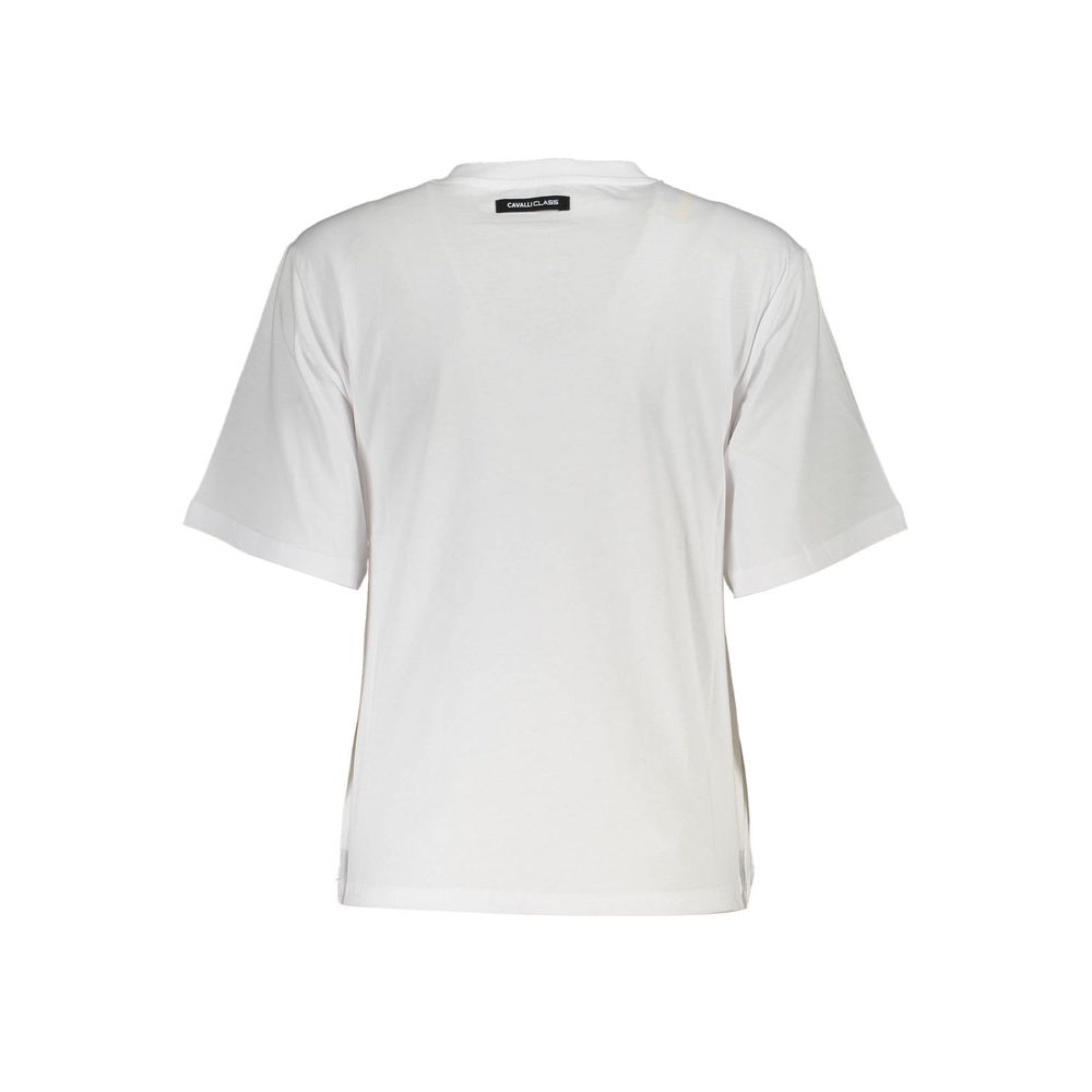 Cavalli Class White Cotton Women T-Shirt