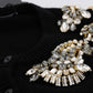 Dolce & Gabbana Black Cashmere Crystal Embellished Cardigan