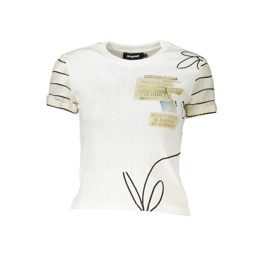 Desigual White Cotton Women Top