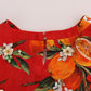 Dolce & Gabbana Embellished Crepe Blouse with Blossom Print