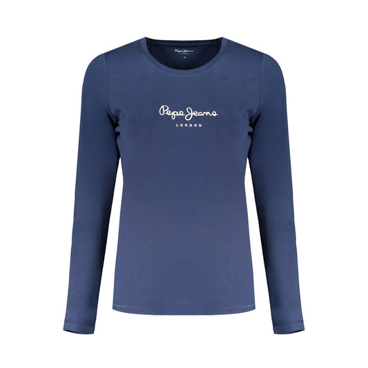 Pepe Jeans Blue Cotton Tops & T-Shirt