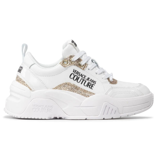 Versace Jeans White Leather Di Calfskin Sneaker