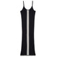 Palm Angels Sleeveless Long Knit Dress with Stripe Detail