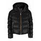 Yes Zee Chic Black Hooded Jacket with Logo Detail