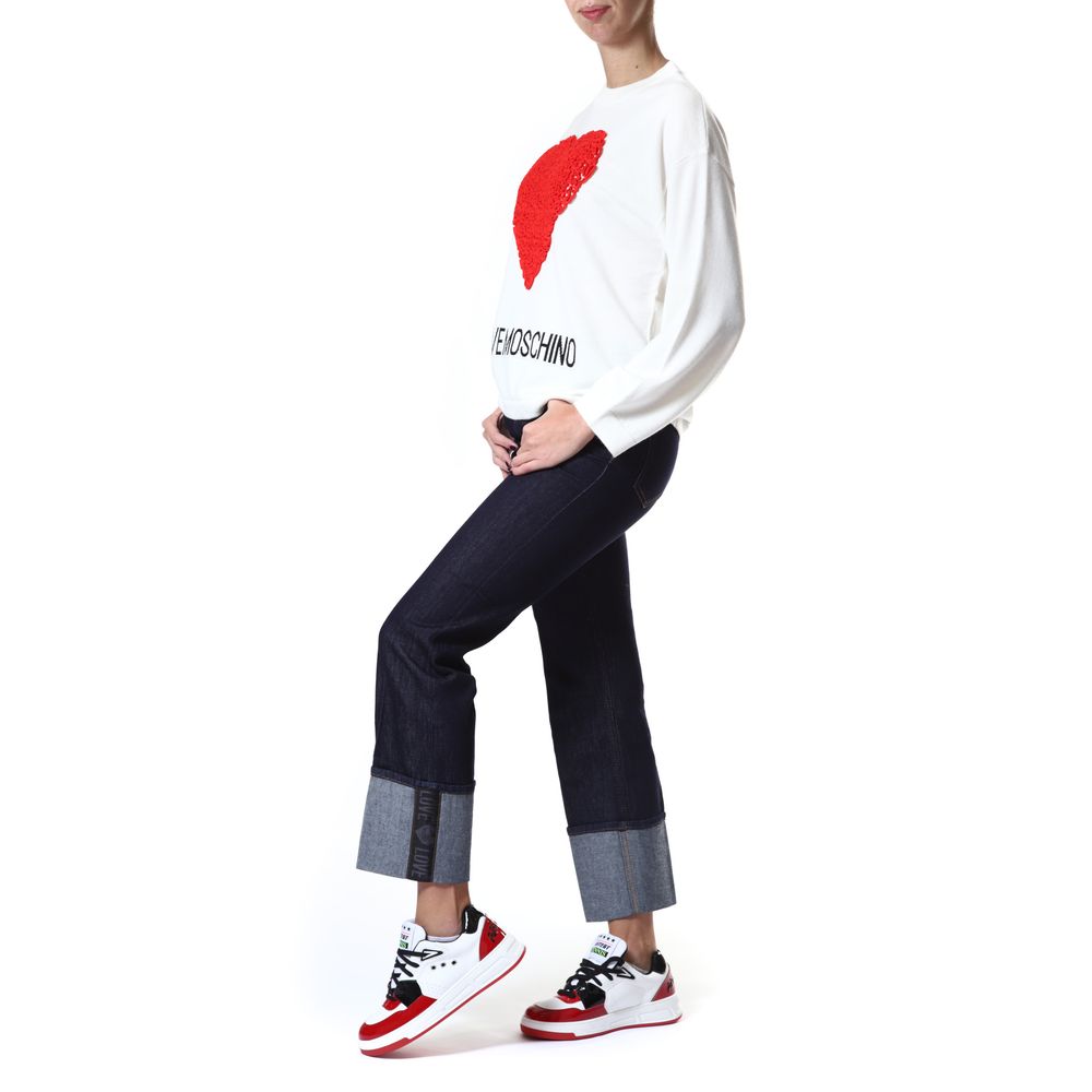 Love Moschino White Wool Women Sweater