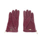 Cavalli Class Elegant Burgundy Lambskin Gloves