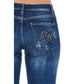 Frankie Morello Blue Cotton Women Jean