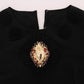 Dolce & Gabbana Embellished Sacred Heart Silk Blouse