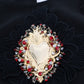 Dolce & Gabbana Embellished Sacred Heart Silk Blouse