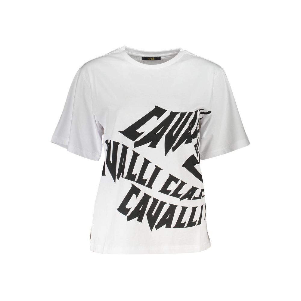 Cavalli Class White Cotton Women T-Shirt