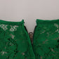 Dolce & Gabbana Elegant Green Floral Lace Sleeveless Blouse