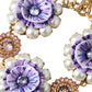 Dolce & Gabbana Gold FIORI BLOOMING Floral Baroque Crystals Bracelet