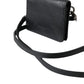 Dolce & Gabbana Black Leather Bifold Sling Women Card Holder Purse Wallet