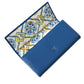 Dolce & Gabbana Blue Dauphine Leather Logo Plaque Continental Wallet