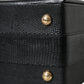 Dolce & Gabbana Black Lizard Embossed Calfskin Leather Double Box Bag