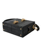 Dolce & Gabbana Black Lizard Embossed Calfskin Leather Double Box Bag