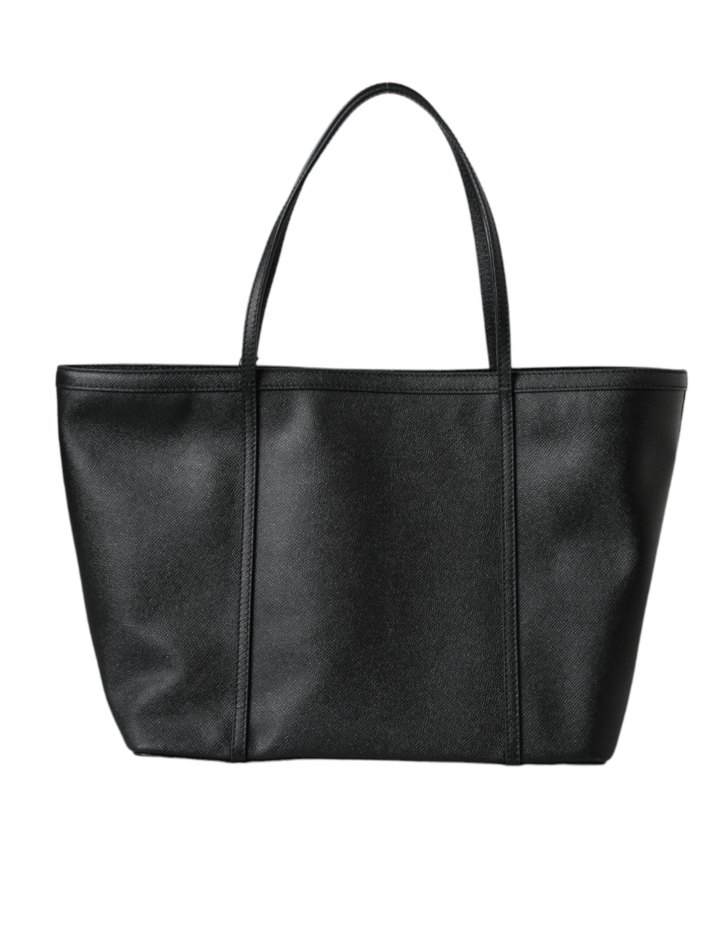 Dolce & Gabbana Black Leather Miss Escape Shopping Tote Women Bag