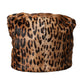 Dolce & Gabbana Brown Leopard Fur Women Bucket Hat