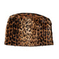 Dolce & Gabbana Brown Leopard Fur Women Bucket Hat