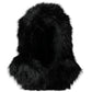 Dolce & Gabbana Black Faux Fur Whole Head Wrap Hat