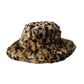 Dolce & Gabbana Brown Leopard Fur Women Bucket Hat