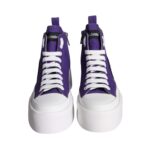 Dolce & Gabbana Purple Canvas Logo Sneakers Boots Shoes