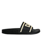 Dolce & Gabbana Black Rubber Sandals Slides Beachwear Shoes