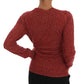 Dolce & Gabbana Red Wool Cardigan Sweater