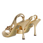 Dolce & Gabbana Gold Devotion Embellished Keira Sandals Shoes